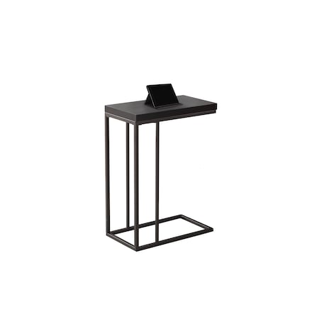 Monarch Specialties Accent Table - Espresso / Bronze Metal I 3088